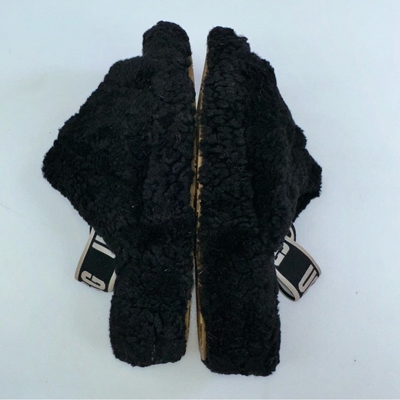 UGG Women's Fluff Yeah 1095119 Black Slide Sandals - Size 6 - Picture 2 of 9